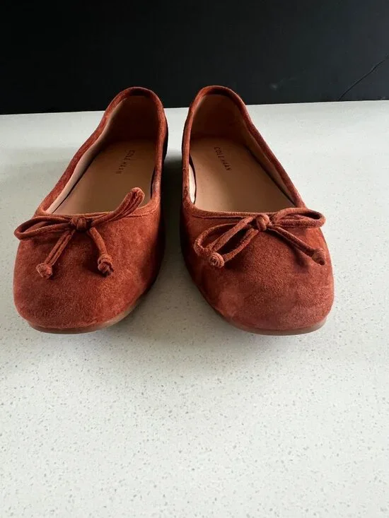 COLE HAAN Women's Yara Soft Ballet brown suede Flats SIZE 6 - Picture 4 of 9
